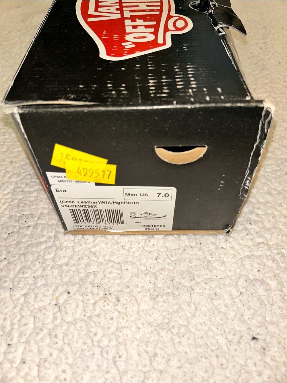 Vans Men’s White Croc Leather Era - Picture 5 of 5